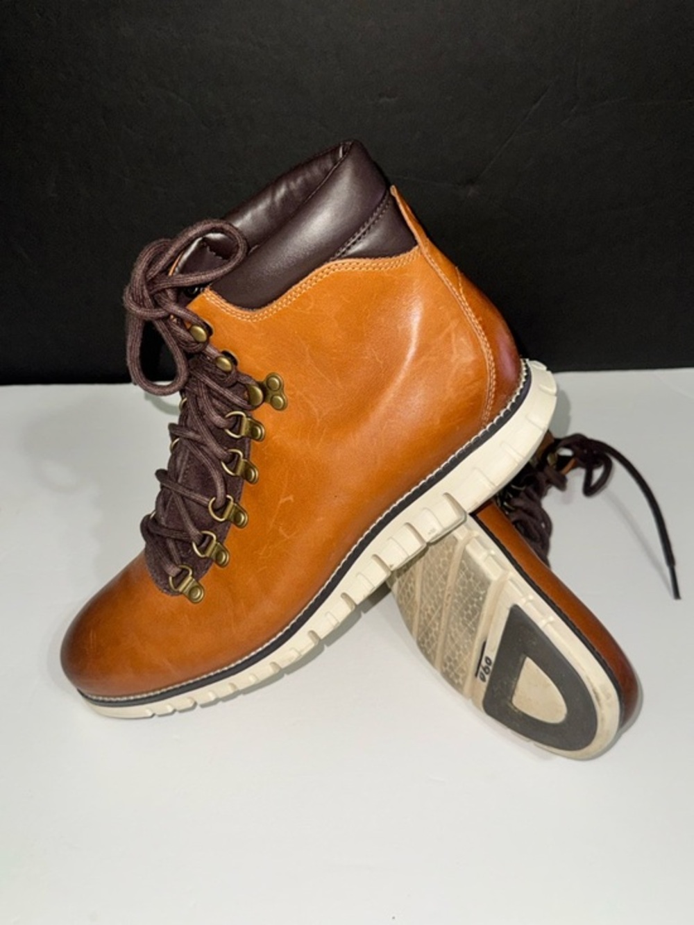 Cole Haan I Zero Grand I Men's I Brown Leather Lace-Up Boots